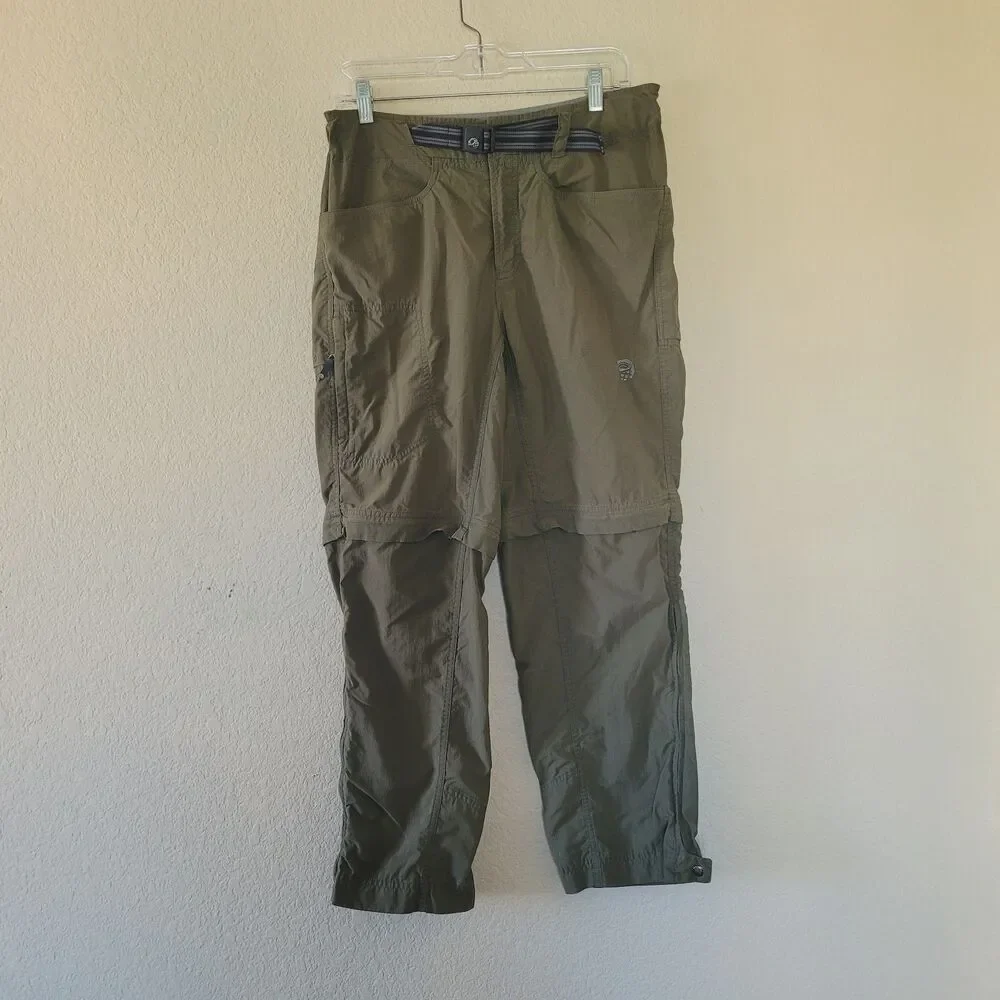 Men’s Mountain Hardwear Medium Green Hiking Pants Zip Off Convertible Matterhorn